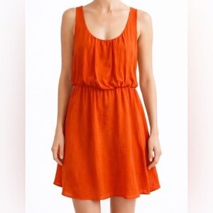 Alice + Olivia Red/Orange Silk tank dress size XS